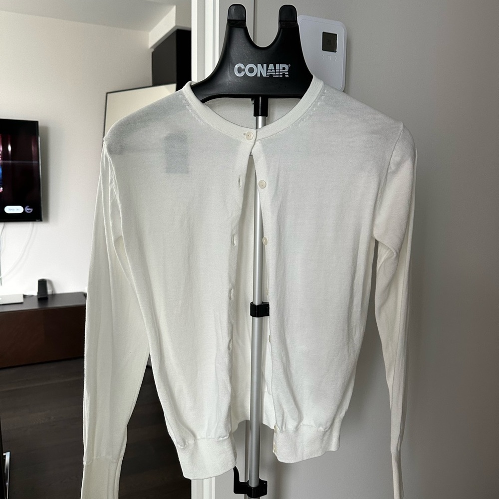 Uniqlo cream 100% wool cardigan